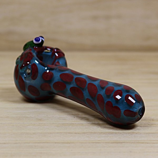 Glaspfeife Spoon Pipe, Ruby & Tommy, petrol mit Frosch