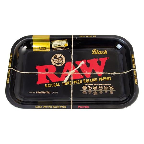 "RAW Black" Metall Rolling Tray, klein (mittel)
