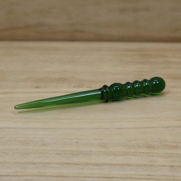 'Malfoi' Dabbing Glass Wand, green