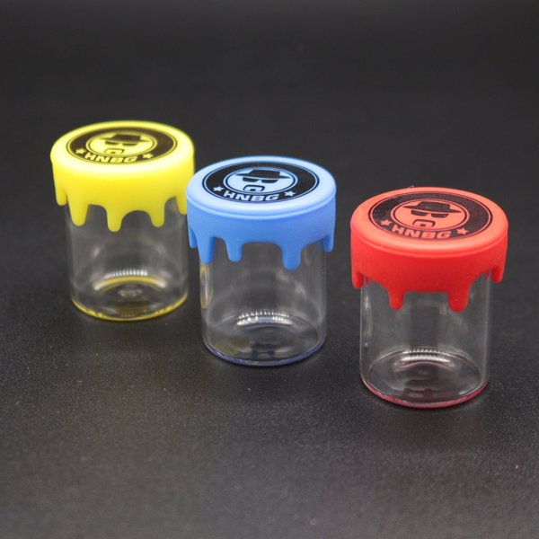 Drip Lid Dabbing Glass Container, 10ml, dif. colors - Heisenberg HNBG