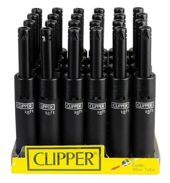 Clipper Mini Tube Utility Lighter, schwarz, soft touch