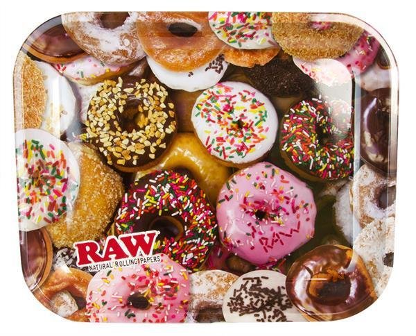 RAW Dreh Tablett - Rolling Tray groß, "RAW Donut"