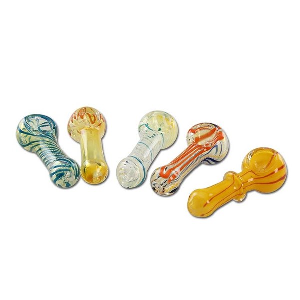Small Glass Spoonpipe in colored Designs