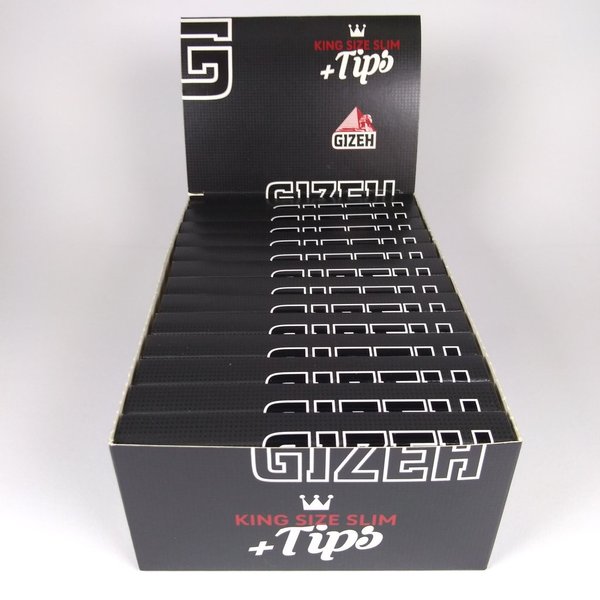 Gizeh 420 Ltd. Edition (Black Extra Fine) King Size Slim + Tips, 26er Box