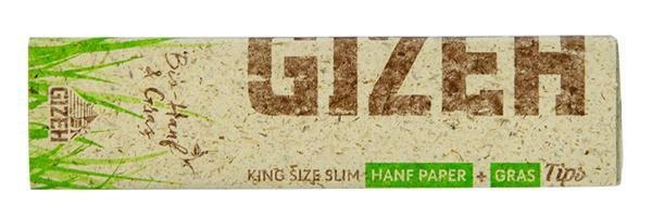 Gizeh Hemp & Grass King Size Slim Papers + Tips