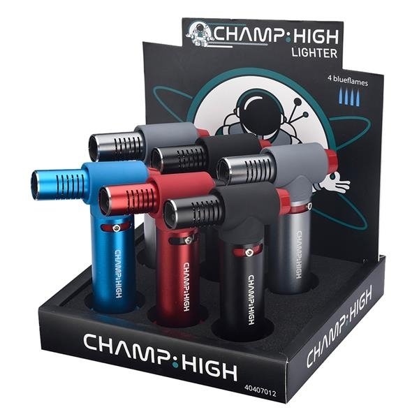 Champ High Blueflame Torch Lighter - "4 Flames"