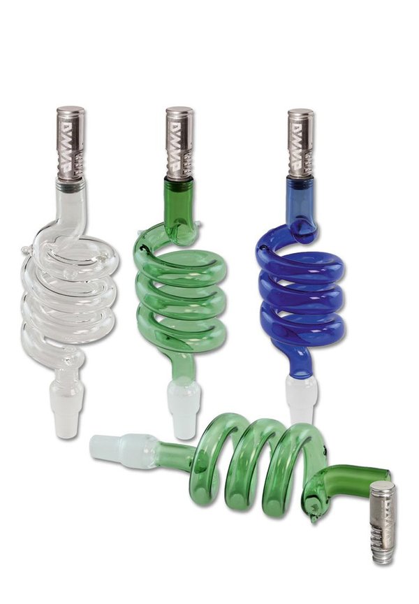 Dynavap Stem Spirale Glas on Glas, grün, NS 14 und NS 10